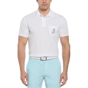 Original Penguin Golf Блуза с яка Original Penguin Golf Men's PG Graphic Oxford Short-Sleeve Performance Polo Shirt - Bright White