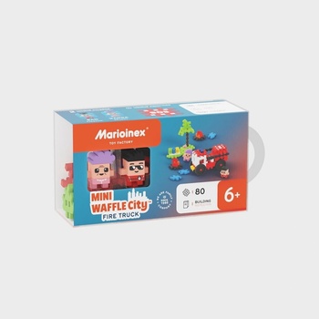 Marioinex MINI WAFFLE Hasičské auto 80 ks