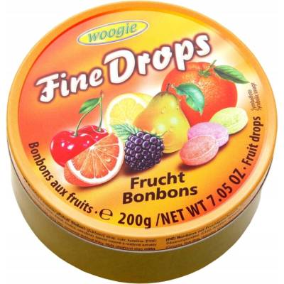 Woogie Fine Drops víceovocné Bonbóny 200 g