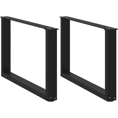 Omaxi 311030 Nohy konferenčního stolku ve tvaru U 2 ks černé 70 x 42-43 cm ocel