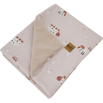 Eko deka bavlnená s podšívkou Velvet Bees Beige