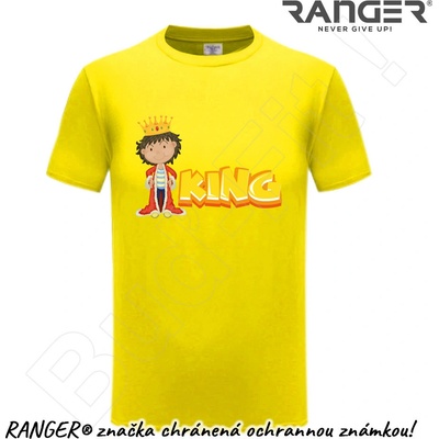 Ranger tričko motív King žltá