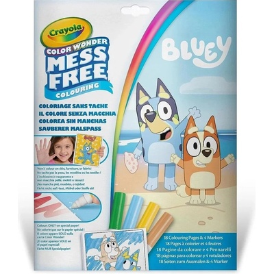 Crayola Vodná Omaľovánka pre deti bez neporiadku Mess Free BLUEY na pláži