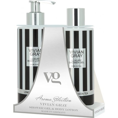 Vivian Gray Stripes luxusný sprchový gél 250 ml + intenzívne telové mlieko 250 ml darčeková sada