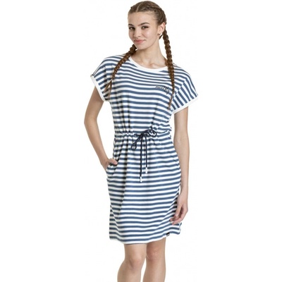 Meatfly dámské šaty Lotie Blue Stripes Modrá