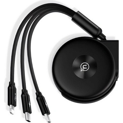 Usams U20 3 v 1 Type-C – Type-C/Lightning/microUSB 100cm černý