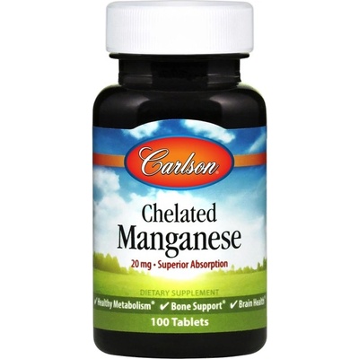 Carlson Labs Chelated Manganese 20 mg [100 Таблетки]