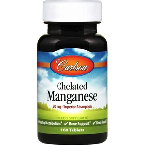 Carlson Labs Chelated Manganese 20 mg [100 Таблетки]