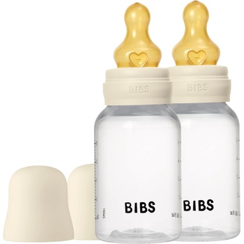 BIBS Комплект РР бебешки бутилки с аксесоари Bibs - Ivory, каучук, 150 ml, 2 броя (5116216)