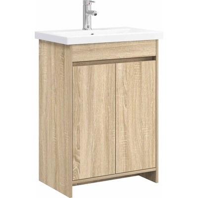 vidaXL Комплект мебели за баня Дъб сонома 81 x 40 x 84, 5 см (3404284)