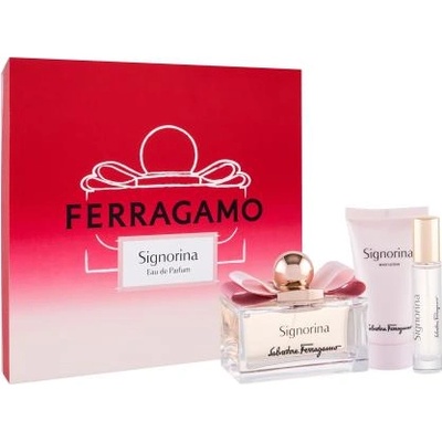 Salvatore Ferragamo Signorina подаръчен комплект: EDP 100 ml + лосион за тяло 50 ml + EDP 10 ml за жени