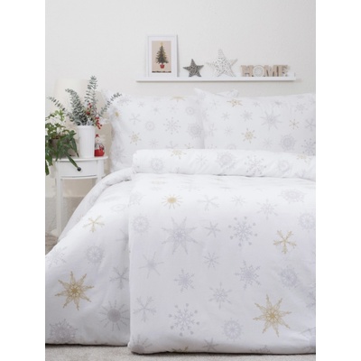 MKLuzkoviny.cz flanel povlečení Frozen bílé 140x200 70x90 – Zboží Mobilmania