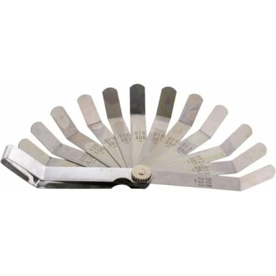 JMP 722.47.85 Ventilové - spárové měrky zahnuté, palcové 0.008"- 0.026", 12 listů
