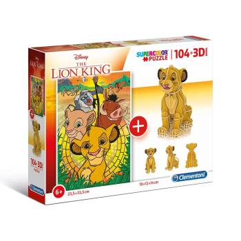 Clementoni Lion King 3D пъзел 104 броя Телевизия/филми (8005125201587) (8005125201587)
