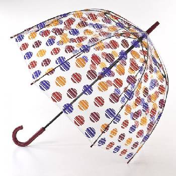 Fulton dámský průhledný holový deštník Birdcage 2 Brushed Spot L042-6