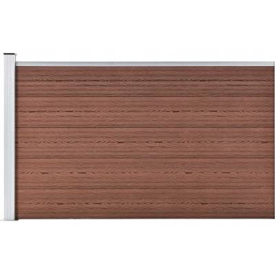 zahrada-XL Zahradní plot dřevoplast 175 x 105 cm hnědý
