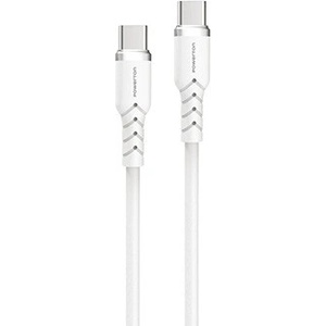 Powerton ENERGY WHITE EDITION USB-C кабел, 60W, 1 м, силиконов, бял (WP60WT)
