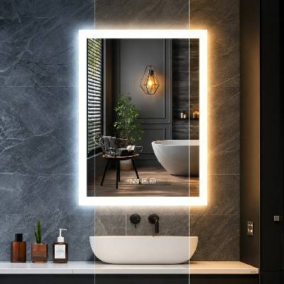 IREDA Koupelnové zrcadlo s LED osvětlením 80 x 60 cm 92024