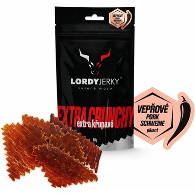 LORDYjerky VEPŘOVÉ sušené maso CHILLI 50 g
