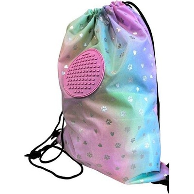 PIXIE CREW Раница, розова, Сърце и лапи 50 пиксела