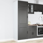 vidaXL Кухненски шкаф Porto, черен, инженерно дърво (854108)