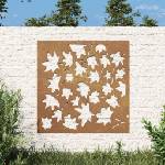 vidaXL Градинска декорация 55x55 см стомана кортен дизайн кленов лист (824480)