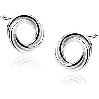 Lafira stříbrné náušnice propletené kruhy Z1872