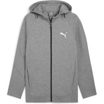 PUMA Поларено горнище с цип Puma Men's EVOSTRIPE Full Zip Fleece Fabric - Grey Heather