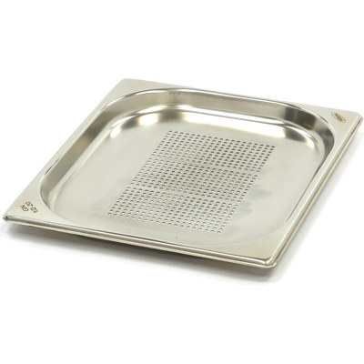 Gastronádoba 1/2 GN děrovaná - hloubka 2 cm - 32,5 x 26,5 cm - nerezová ocel
