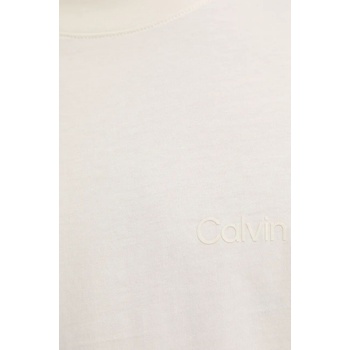 Calvin Klein Jeans Памучна тениска Calvin Klein Jeans в бежово с принт J30J326402 (J30J326402)