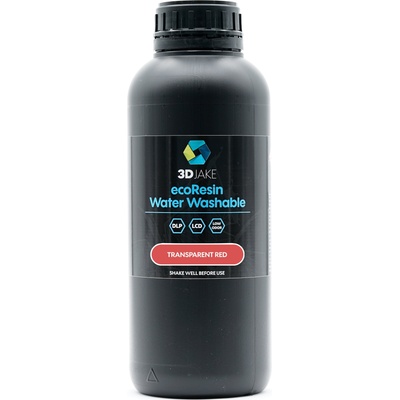 3DJAKE ecoResin Water Washable Transparent Rot - 1.000 g (02-33220331)