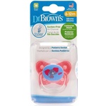 Dr. Brown's Ортодонтска залъгалка Dr. Brown's PreVent - Червена, 6-12 месеца (072239304075 6-18 м) - ozone