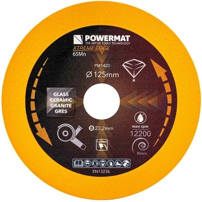 Rezný diamantový kotúč na sklo 125 mm , POWERMAT