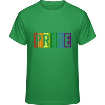 Premium tričko Dúhový nápis Pride čisté zelené