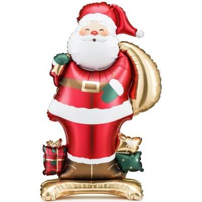 PartyDeco Balonek fóliový Santa stojící, 107 cm
