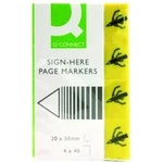Q-CONNECT Индекси PVC Sign Here 20х45мм 4х40 листа