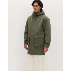 Marks & Spencer Памучно яке с качулка и висок процент памук, 2 в 1 Marks & Spencer зелено Marks & Spencer | Zelen | МЪЖЕ | S REG