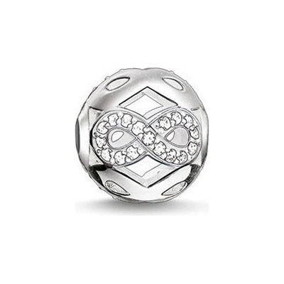 Thomas Sabo Korálek Bílý symbol nekonečna K0172 051 14 Karma Beads zirconia whi