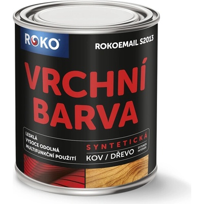 Univerzální barva na dřevo a kov Rokoemail S 2013 antracitová 0,6 L