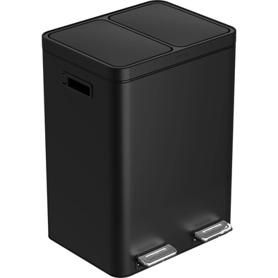 Siguro Odpadkový kôš Smart2Sort čierny, 2 nádoby na triedený odpad, 2 x 20 l