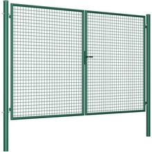 EKOfence Brána 2kr. ROUND ZnPVC 3000x1800mm, D75mm, zelená 16208
