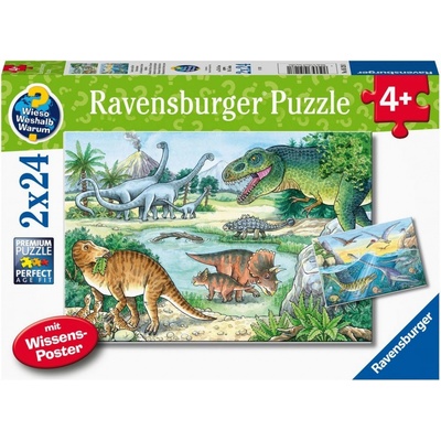 Ravensburger 051281 Dinosauři 2x24 dílků