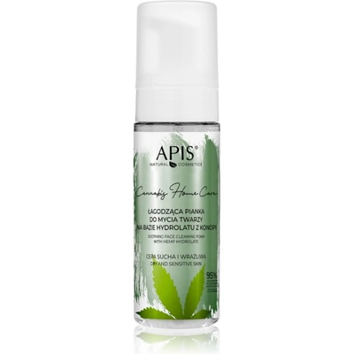 APIS NATURAL COSMETICS Cannabis Home Care почистваща пяна за суха до чувствителна кожа 150ml