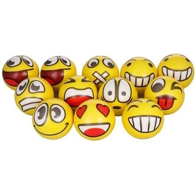 Smiley Hopik antistresová loptička 12 ks