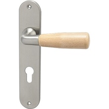 HOLAR WSS 01 štítové PZ 90 mm kľučka ľavá/guľa matný satin/bielá