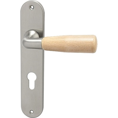 HOLAR WSS 01 štítové PZ 90 mm kľučka ľavá/guľa matný satin/bielá