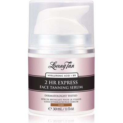 Loving Tan 2 HR Express samoopalovací sérum na obličej odstín Dark 30 ml