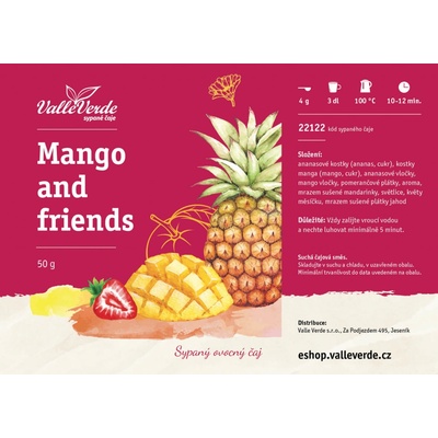 Valle Verde Mango and Friends sypaný čaj 50 g