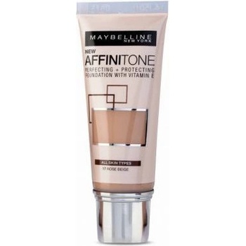 Maybelline Affinitone Perfecting + Protecting Foundation With Vitamin E Zjednocujúci make-up s HD pigmentmi 17 Rose Beige 30 ml