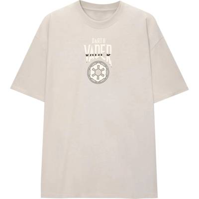 Pull&Bear Тениска 'DARTH VADER' бежово, размер XS